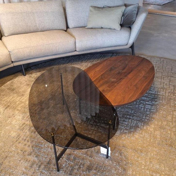 Leolux Tampa tafel set van 2 (showroommodel), Huis en Inrichting, Tafels | Salontafels, Nieuw, Minder dan 50 cm, 100 tot 150 cm