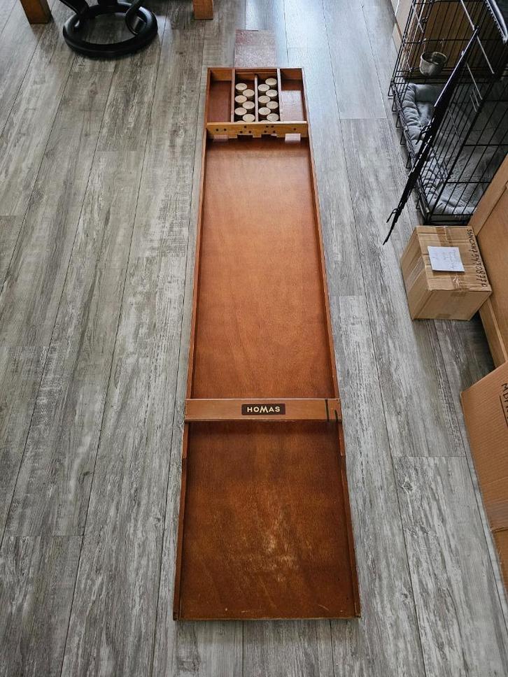 Homas Sjoelbak - inclusief 30 schijven., Hobby en Vrije tijd, Gezelschapsspellen | Bordspellen, Gebruikt, Ophalen