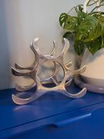 Vintage gepolijst aluminium wijnrek door ontwerper Michael N, Gebruikt, 5 tot 15 flessen, Ophalen of Verzenden, Metaal