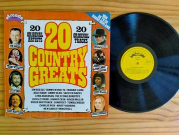LP - 20 Country Greats - 20 Origninal racks & Artists - 1975 beschikbaar voor biedingen