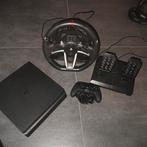 PS4 Slim + Controller + Hori Stuur, Spelcomputers en Games, Spelcomputers | Sony PlayStation 4, Ophalen of Verzenden, Zo goed als nieuw