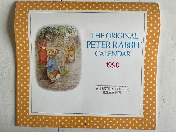 The Original Peter Rabbit Calendar 1990, Boeken, Overige Boeken, Gelezen, Ophalen of Verzenden