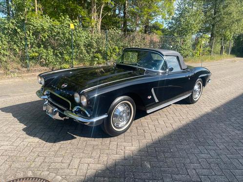 Corvette C1 1962 Tuxedo Triple Black Convertible Cabrio, Auto's, Oldtimers, Particulier, Chevrolet, Benzine, Cabriolet, Handgeschakeld