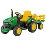 John Deere met aanhanger op accu, Kinderen en Baby's, Speelgoed | Buiten | Voertuigen en Loopfietsen, Nieuw, Overige typen, Ophalen of Verzenden