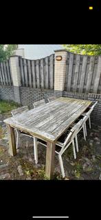 Tuintafel van Dellorso - Tuinstoelen van Karwei, Tuin en Terras, Tuinsets en Loungesets, Ophalen, Gebruikt, 6 zitplaatsen, Teakhout