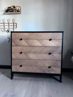 Commode Bopita zgan | Ladekast zwart hout, Huis en Inrichting, Kasten | Ladekasten, Ophalen, 50 tot 100 cm, Zo goed als nieuw