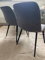 4 Grijze Eetkamerstoelen - Zo Goed Als Nieuw, Ophalen, Gebruikt, Vier, Metaal