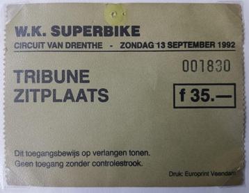 TT Assen gebruikte entree kaarten Superbike 1992 - 2015 beschikbaar voor biedingen