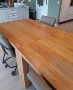 2 houten tafeltjes, Huis en Inrichting, Tafels | Eettafels, Ophalen, Gebruikt, 200 cm of meer, 50 tot 100 cm