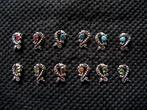 Zilveren 925 zilver oorknopjes oorstekers draak met steentje, Overige kleuren, Verzenden, Nieuw, Knopjes of Stekers