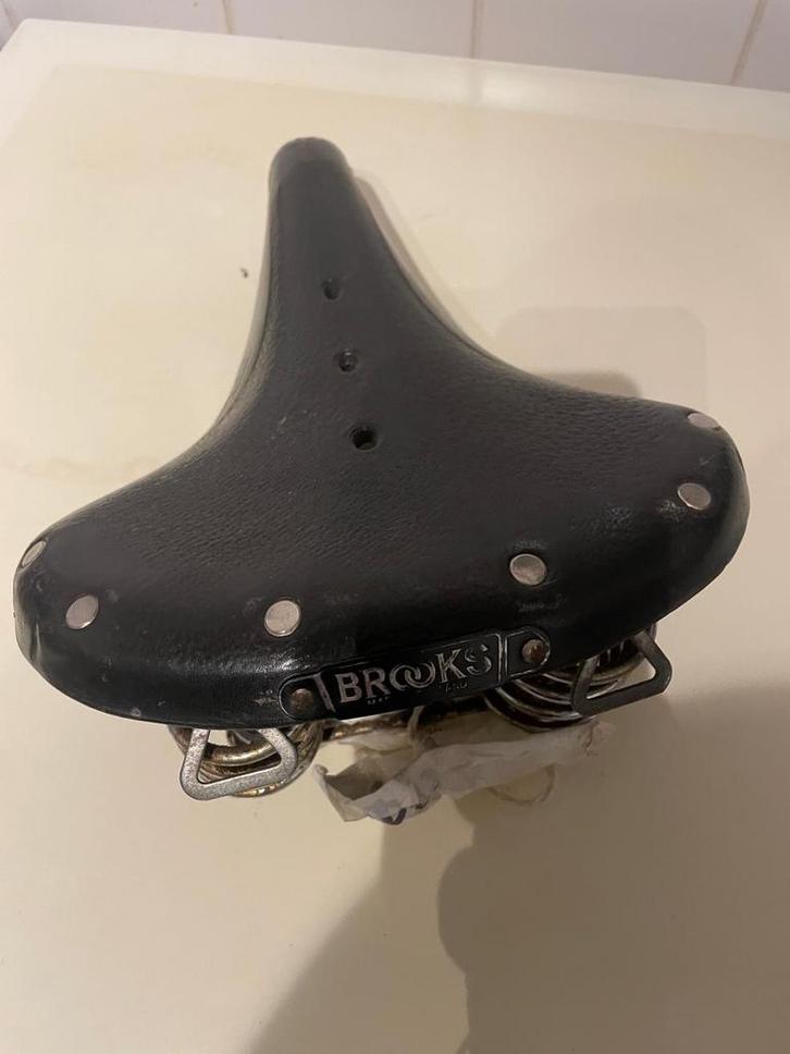 Brooks B66 leren zadel - Klassiek, Fietsen en Brommers, Fietsonderdelen, Gebruikt, Oldtimer, Zadel, Ophalen of Verzenden