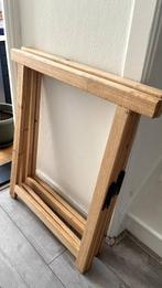 set (2) houten schragen (2 desk legs), Ophalen, Zo goed als nieuw, Inklapbaar