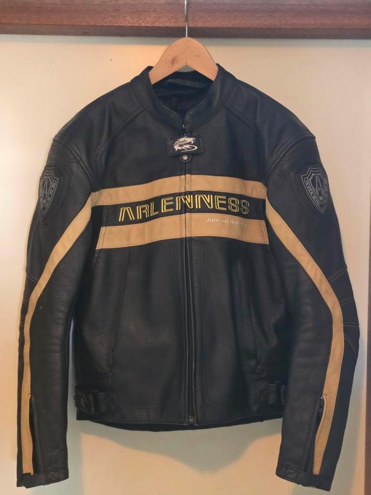 Arlen Ness leren motorjas, Motoren, Kleding | Motorhelmen, Dames, Heren, Overige typen, Overige merken, Tweedehands, Ophalen of Verzenden