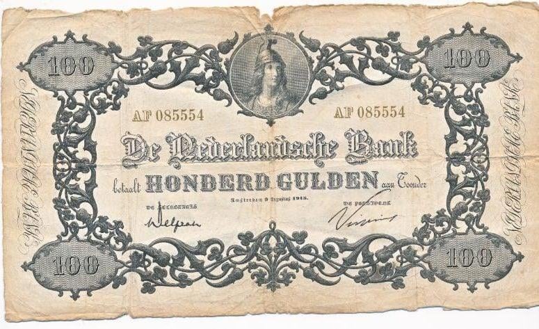 Nederland 100 gulden 1860 bankbiljet, Postzegels en Munten, Bankbiljetten | Nederland, Los biljet, 100 gulden, Ophalen of Verzenden