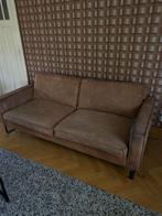 Cognac bruine 3-zits bank, Huis en Inrichting, Banken | Bankstellen, Ophalen, Metaal, Gebruikt, 100 tot 125 cm