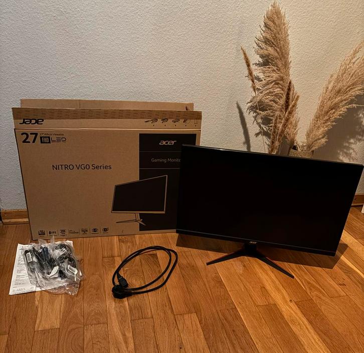 Acer Nitro VG270 - 27 inch gaming monitor, Computers en Software, Monitoren, Niet werkend, 60 Hz of minder, Gaming, LED, HD, 1 tot 2 ms
