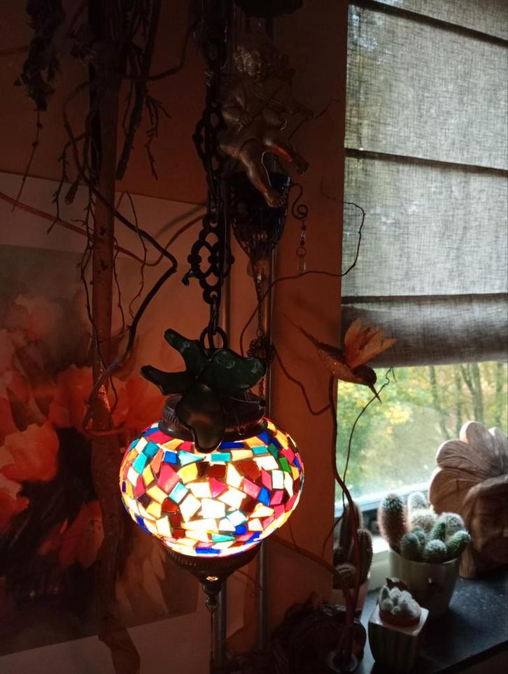 Oosterse hanglamp mozaïek, Huis en Inrichting, Lampen | Overige, Ophalen