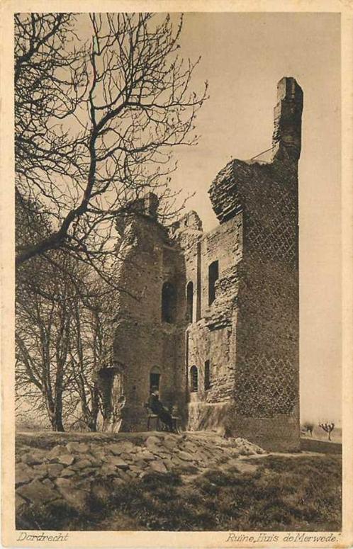 (300-317-033) Dordrecht Ruine huis de Merwede, Verzamelen, Ansichtkaarten | Nederland, Zuid-Holland, Verzenden