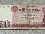 50 mark DDR DUITSLAND  1971, Postzegels en Munten, Bankbiljetten | Europa | Niet-Eurobiljetten, Los biljet, Duitsland, Ophalen of Verzenden