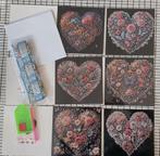 Diamond painting, kaartenset, harten, 6 stuks, Hobby en Vrije tijd, Kaarten | Zelf maken, Ophalen of Verzenden, Nieuw, Overige thema's