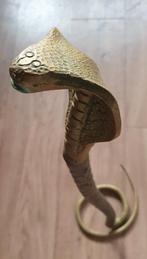 Egyptische slang / cobra / messing / 2100 gram / 77 cm hoog, Antiek en Kunst, Ophalen