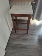 Marmeren Bijzettafeltje, Huis en Inrichting, Tafels | Bijzettafels, Ophalen, Rond, Minder dan 55 cm