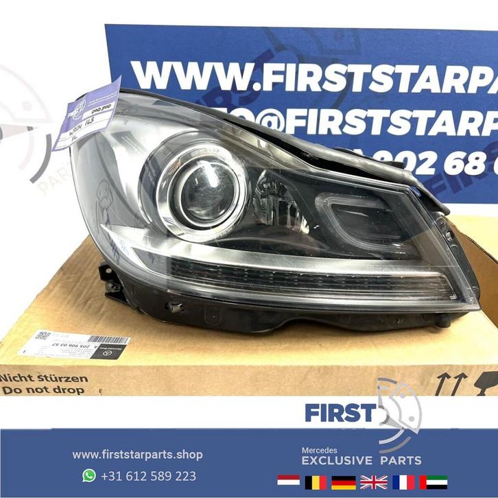 W204 KOPLAMP RECHTS C63 AMG ILS Mercedes C Klasse FACELIFT I, Auto-onderdelen, Verlichting, Mercedes-Benz, Gebruikt, Ophalen of Verzenden