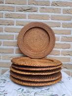 6 bruine rattan onderborden, Ophalen of Verzenden, Zo goed als nieuw, Bord