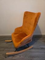 Oranje Velvet Schommelstoel - Retro Stijl, Ophalen, Zo goed als nieuw, Metaal, Retro