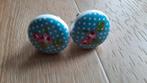 2 stuks blauwe kast knoppen brocante, Ophalen, Zo goed als nieuw