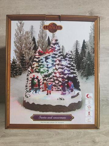 Luville miniatuur kerstman of sneeuwpop kerstdorp  beschikbaar voor biedingen