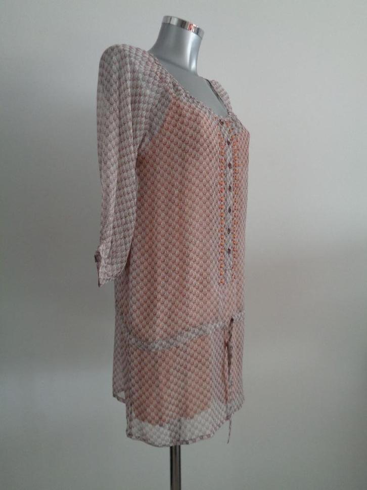 Antik Batik mini dress - zijden jurk + onder jurk small NEW, Kleding | Dames, Jurken, Nieuw, Maat 36 (S), Bruin, Ophalen of Verzenden