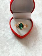 Mooie Goud Doublé Ring met Swarovski Kristallen, Sieraden, Tassen en Uiterlijk, Antieke sieraden, Verzenden, Zilver, Ring, Verguld