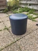 Mooi donkerblauw poef, Ophalen, Stof, Rond, Minder dan 50 cm