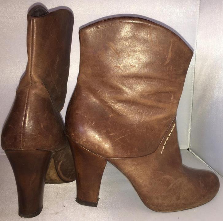 bruine geheel leren SEXY hoge hak enkel laarzen mt 36, Kleding | Dames, Schoenen, Zo goed als nieuw, Lage of Enkellaarzen, Bruin