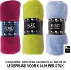 Deken plaid rood, lime of blauw!, Huis en Inrichting, Woonaccessoires | Plaids en Woondekens, Verzenden, Nieuw