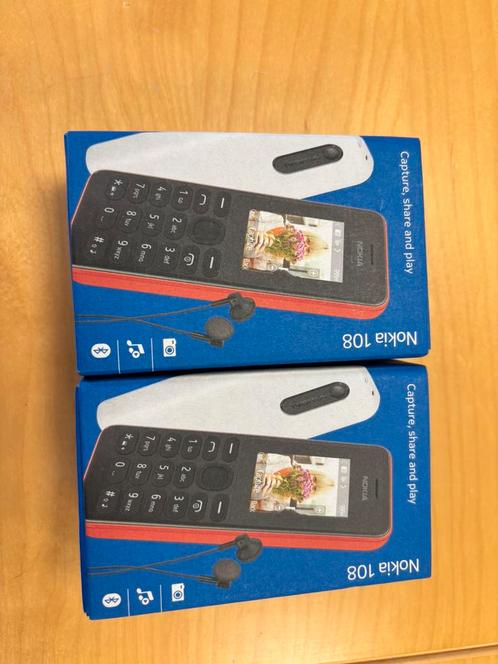 Nokia 108 nieuw, 2 stuks, Telecommunicatie, Mobiele telefoons | Nokia, Nieuw, Minder dan 3 megapixel, Zwart, Ophalen of Verzenden