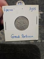 Zes Pence 1955, Postzegels en Munten, Munten | Europa | Niet-Euromunten, Ophalen of Verzenden, Losse munt