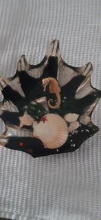 Vintage Resin Schelp Schaal met Zeepaardje, Ophalen of Verzenden