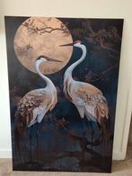 Schilderij van twee kraanvogels, Ophalen