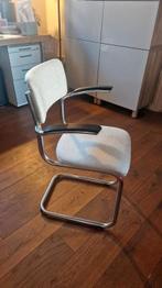 Vintage Buisframestoelen Gispen (geherstoffeerd), Ophalen, Gebruikt, Metaal, Vier