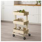 GEVRAAGD Raskog IKEA trolley in beige/crème, Ophalen, Zo goed als nieuw