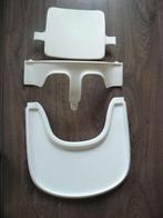 Stokke Tripp Trapp babyset met playtray wit V3., Kinderen en Baby's, Kinderstoelen, Ophalen of Verzenden, Zo goed als nieuw, Meegroeistoel