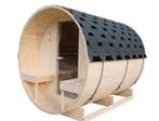 SAUNA BARREL HELEMAAL COMPLEET MET DAKSINGELS, KACHEL ETC!🚚, ., Fins of Traditioneel, Ophalen of Verzenden, .
