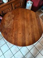Blank eikenhout, ronde salontafel, Huis en Inrichting, Tafels | Eettafels, Ophalen, Gebruikt, 100 tot 150 cm, 100 tot 150 cm
