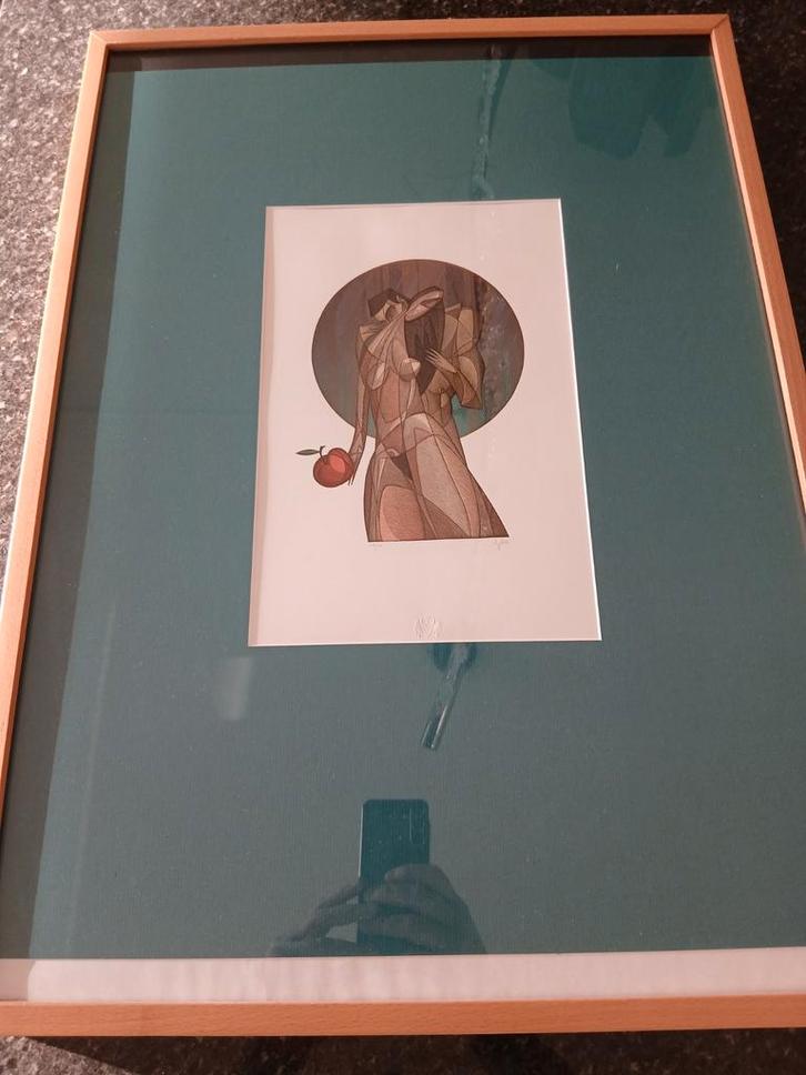 Genady Pugachevsky - Adam en Eva - Gesigneerd, Antiek en Kunst, Kunst | Schilderijen | Klassiek, Ophalen of Verzenden