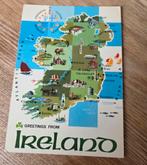 Plattegrond / landkaart van Ierland, Verzamelen, Verzenden, Gelopen