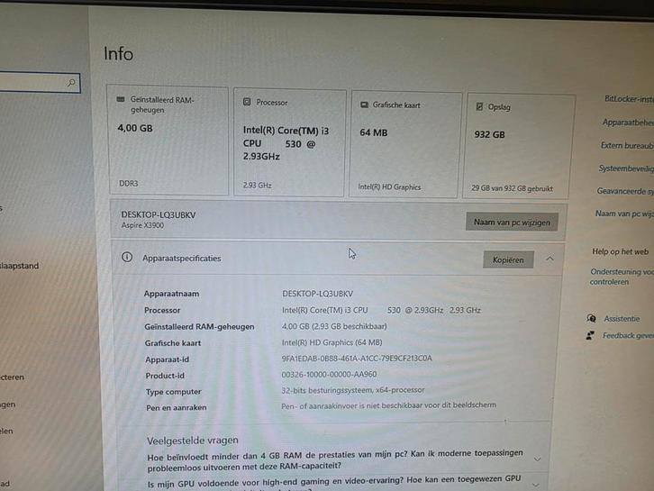 Compacte i3 Mini PC - Ideaal voor dagelijks gebruik!, Computers en Software, Desktop Pc's, Gebruikt, 2 tot 3 Ghz, HDD, 4 GB, Ophalen