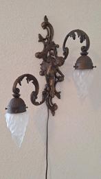 Oude bronzen engel wandlamp, Ophalen