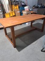 Massief houten tafel, Huis en Inrichting, Tafels | Eettafels, Ophalen, Gebruikt, 200 cm of meer, Vijf personen of meer